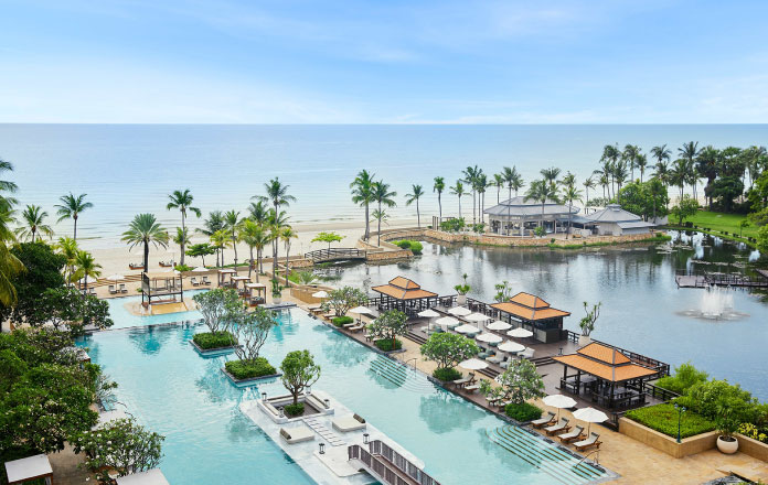 The renovated main pool at Dusit Thani Hua Hin