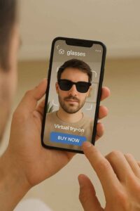 product using an AR app